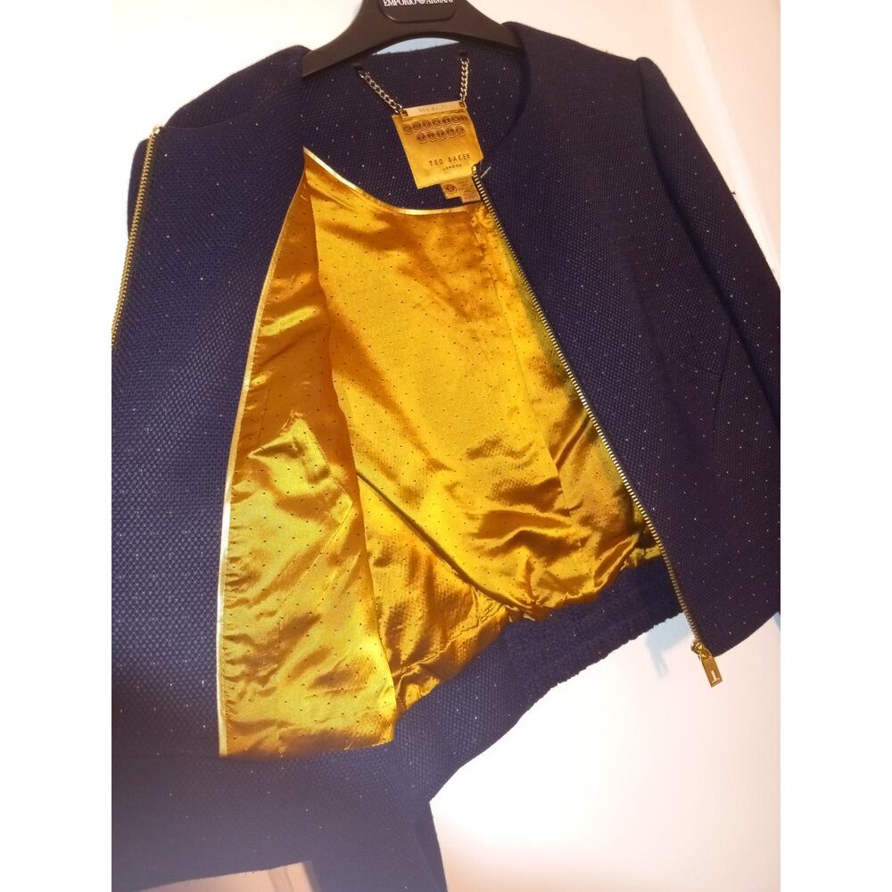 Ted Baker Working Title Navy Blue jacket Sz 0